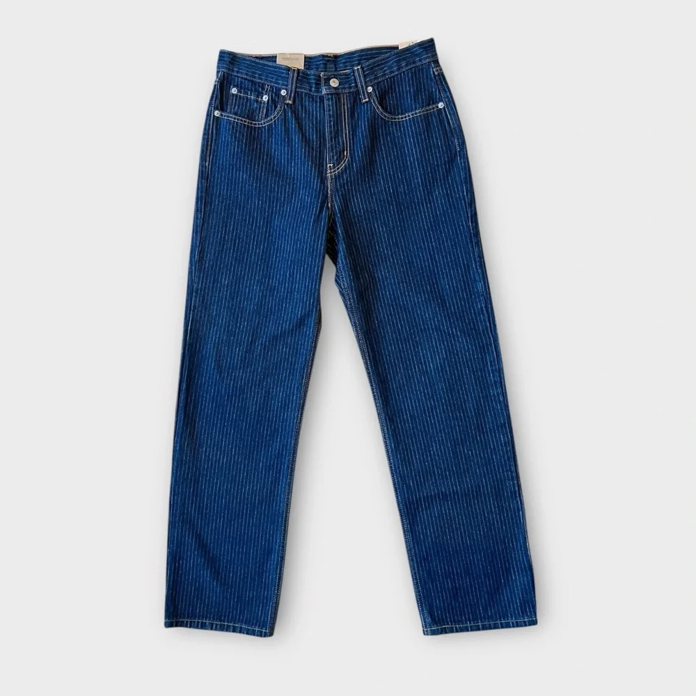 **SOLD** Levi's Lo Pro Pinstriped Straight Leg Jeans - Picture 2 of 9